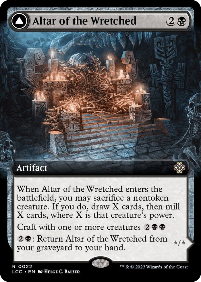 Altar of the Wretched (Extended Art) #22 R - Commander: The Lost Caverns of Ixalan Pokemon card