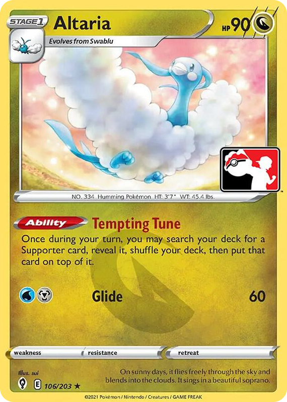 0106 Altaria Rare Prize Pack Series Cards