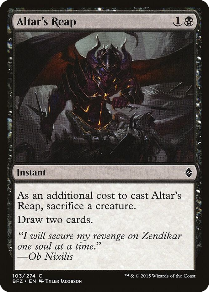 Altar's Reap #103 C - Battle for Zendikar Pokemon card