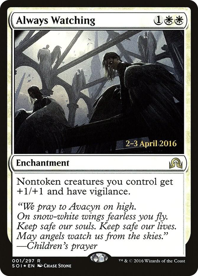 0001 Always Watching R Prerelease Cards
