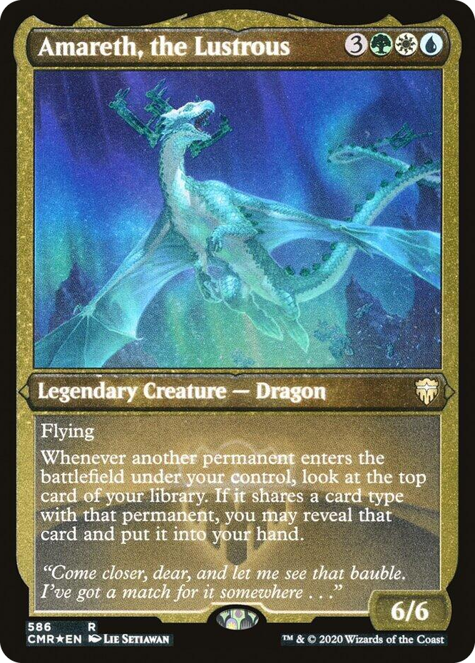 0586 Amareth, the Lustrous (Foil Etched) R Commander Legends