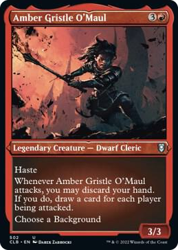 0502 Amber Gristle O'Maul (Foil Etched) U Commander Legends: Battle for Baldur's Gate
