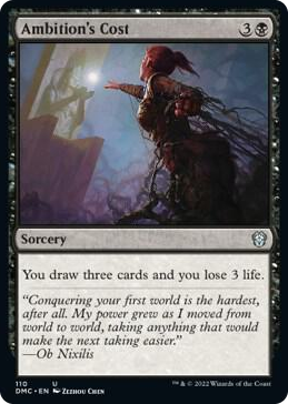 0110 Ambition's Cost U Commander: Dominaria United