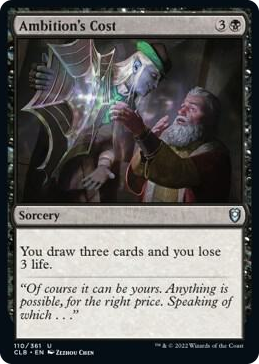 Ambition's Cost #110 U - Commander Legends: Battle for Baldur's Gate Pokemon card