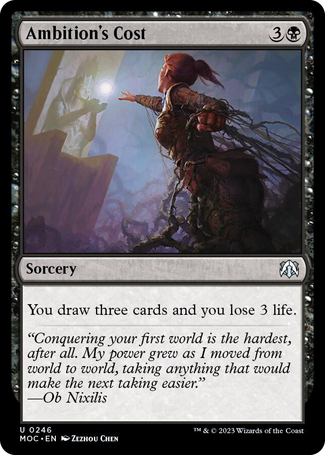 Ambition's Cost #246 U - Commander: March of the Machine Pokemon card