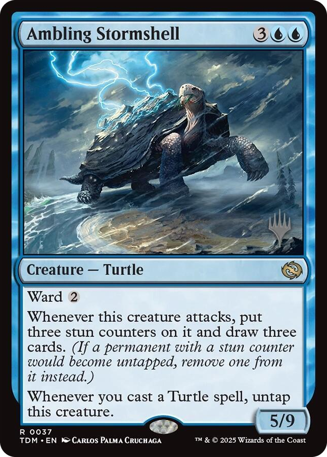 Ambling Stormshell #37 R - Promo Pack: Tarkir: Dragonstorm Pokemon card