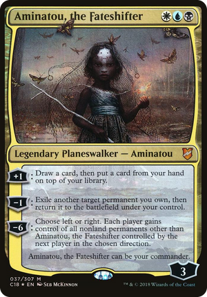 0037 Aminatou, the Fateshifter (Commander 2018) M Oversize Cards