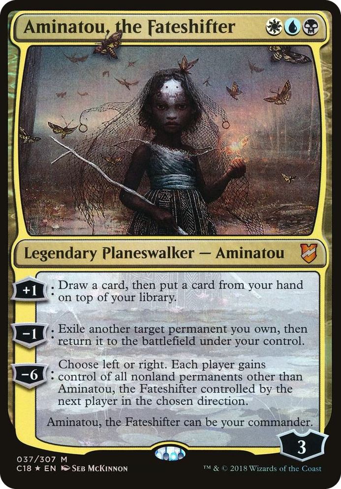 Aminatou, the Fateshifter (Commander 2018) #37 M - Oversize Cards Pokemon card