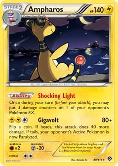 0040 Ampharos - 40/114 (XY Steam Siege) Rare Deck Exclusives