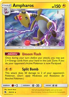 0078 Ampharos - 78/214 (SM Lost Thunder) Rare Deck Exclusives