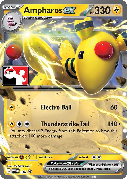0016 Ampharos ex - 016 Promo Prize Pack Series Cards