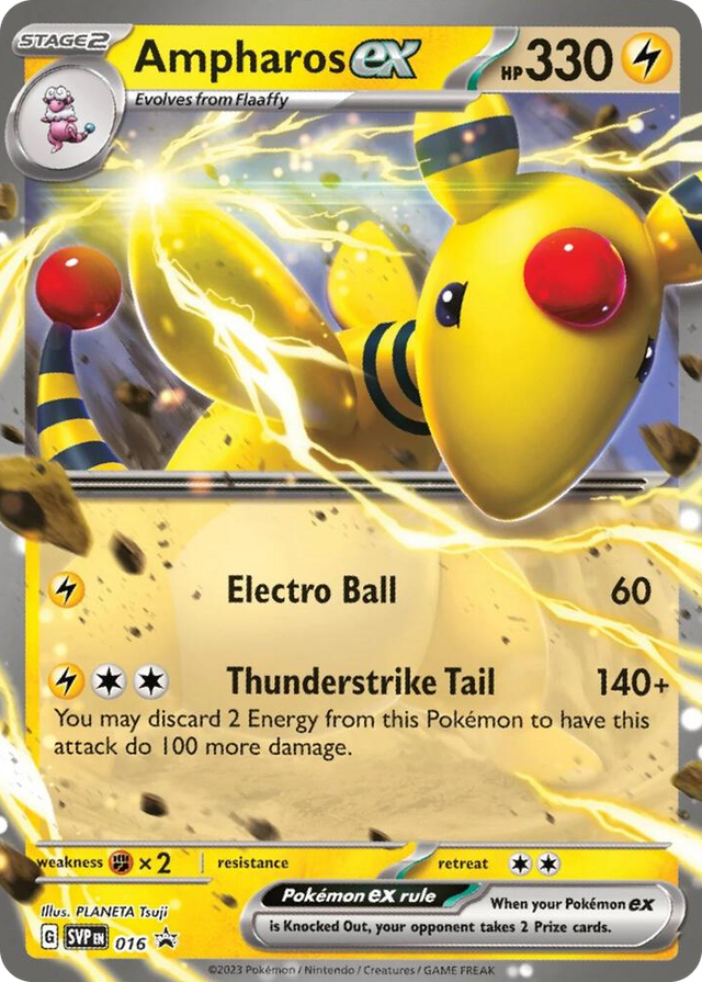 0016 Ampharos ex - 016 Promo Scarlet & Violet Promo Cards