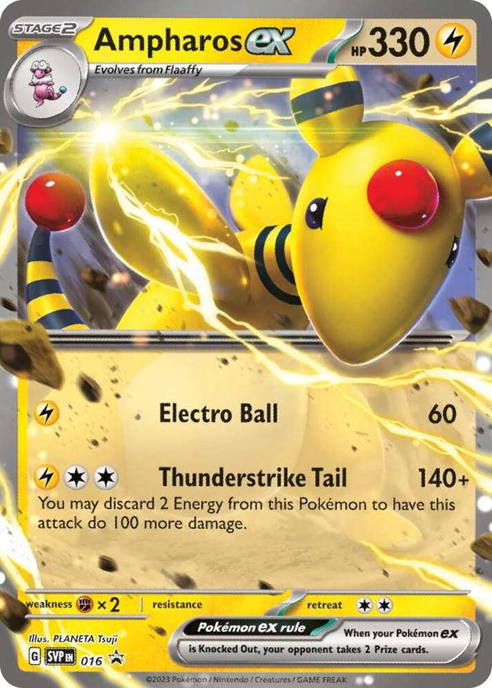 0016 Ampharos ex - 016 Promo Scarlet & Violet Promo Cards