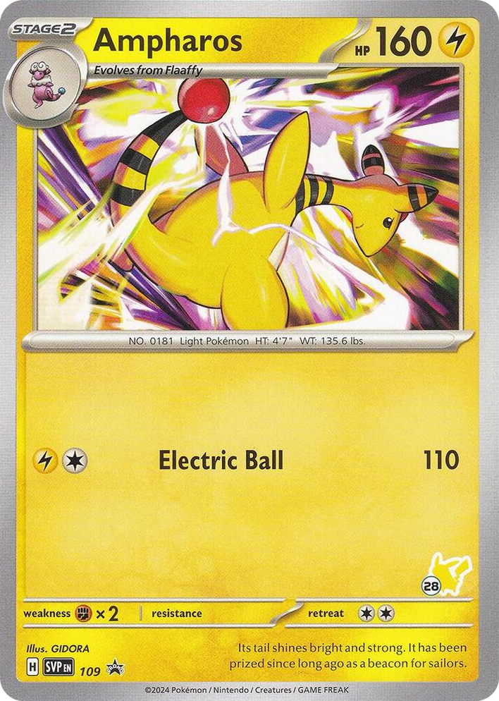 0109 Ampharos - Pikachu 28 Promo Battle Academy 2024
