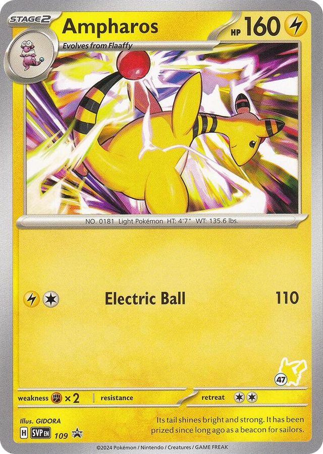 0109 Ampharos - Pikachu 47 Promo Battle Academy 2024