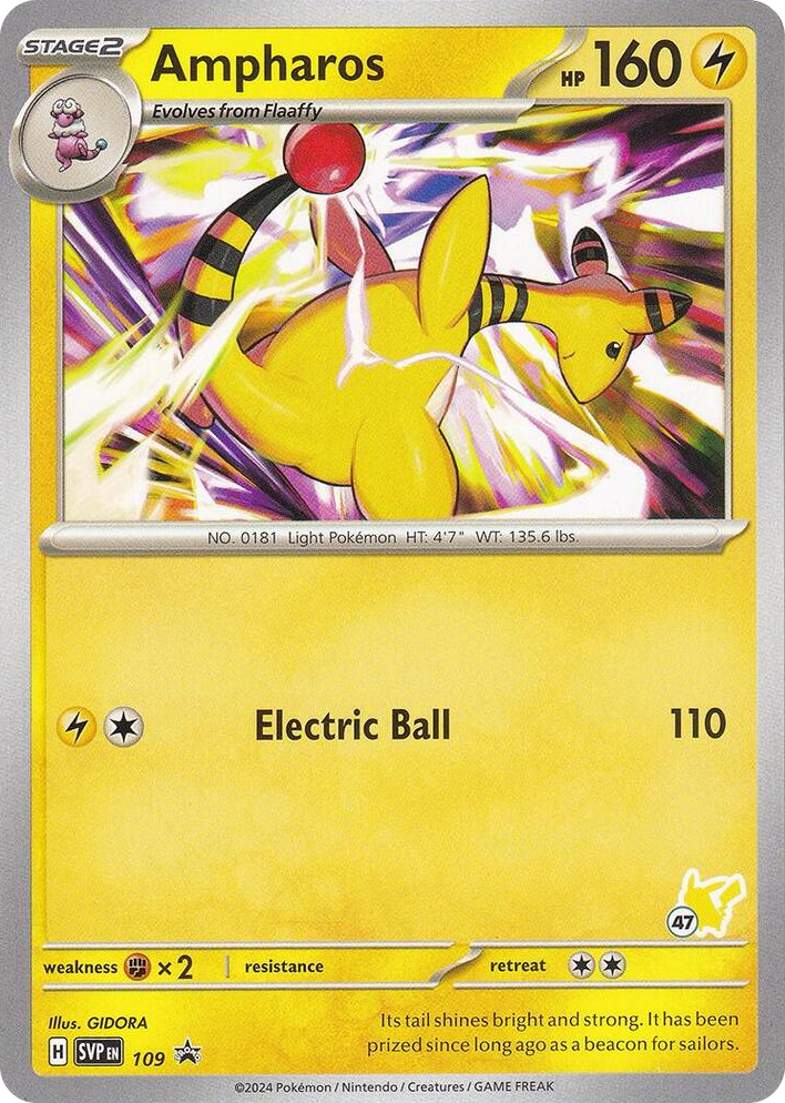 0109 Ampharos - Pikachu 47 Promo Battle Academy 2024