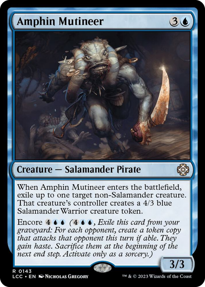 Amphin Mutineer #143 R - Commander: The Lost Caverns of Ixalan Pokemon card