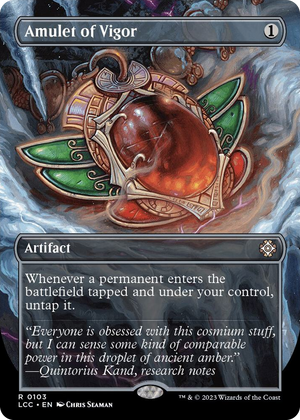 0103 Amulet of Vigor (Borderless) R Commander: The Lost Caverns of Ixalan