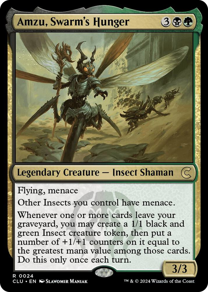 0024 Amzu, Swarm's Hunger R Ravnica: Clue Edition