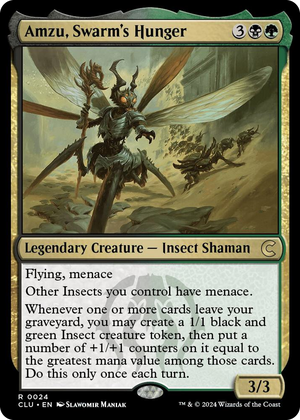 0024 Amzu, Swarm's Hunger R Ravnica: Clue Edition