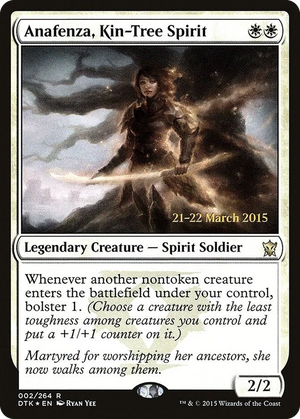 0002 Anafenza, Kin-Tree Spirit R Prerelease Cards