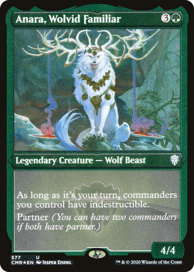 0577 Anara, Wolvid Familiar (Foil Etched) U Commander Legends