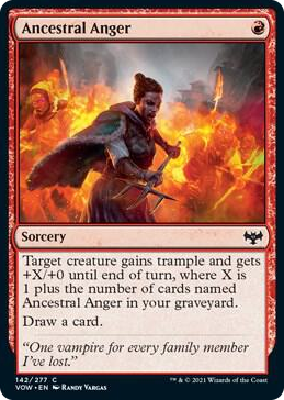 0142 Ancestral Anger C Innistrad: Crimson Vow