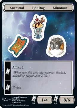 0023 Ancestral Hot Dog Minotaur T Unfinity