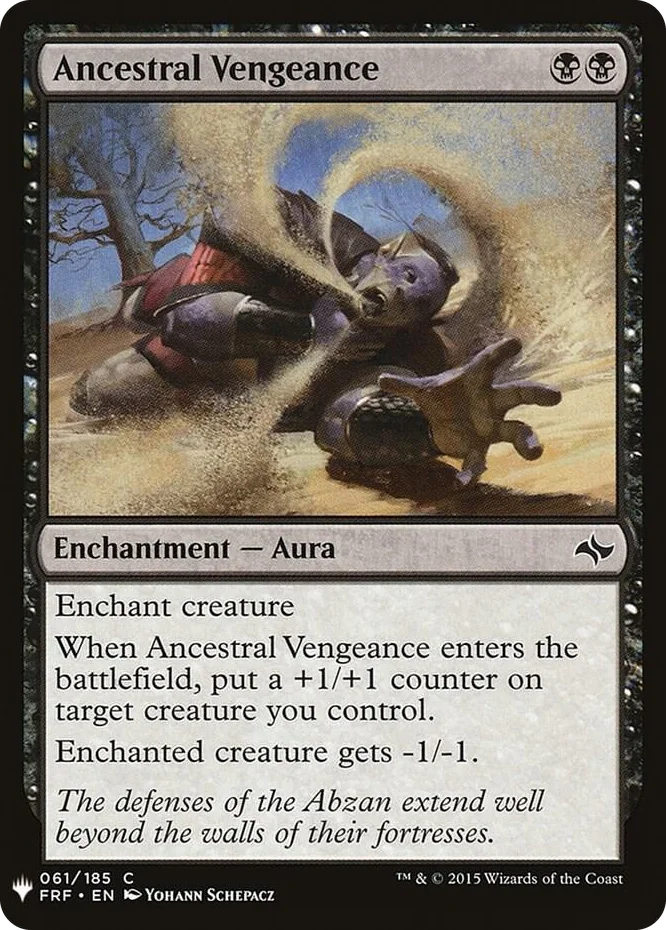 0061 Ancestral Vengeance C The List Reprints