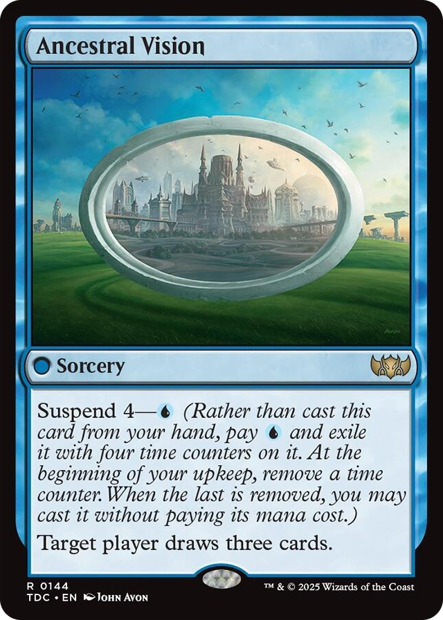 0144 Ancestral Vision R Commander: Tarkir: Dragonstorm