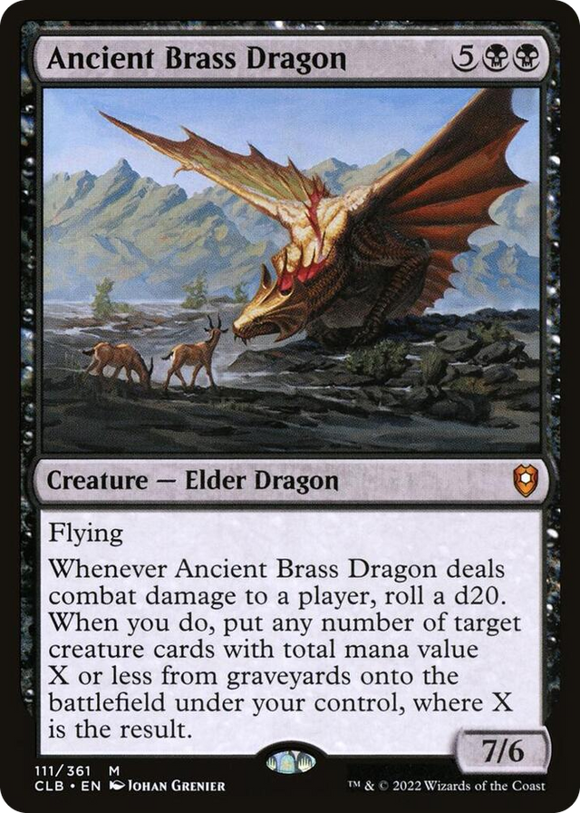 0111 Ancient Brass Dragon M Commander Legends: Battle for Baldur's Gate