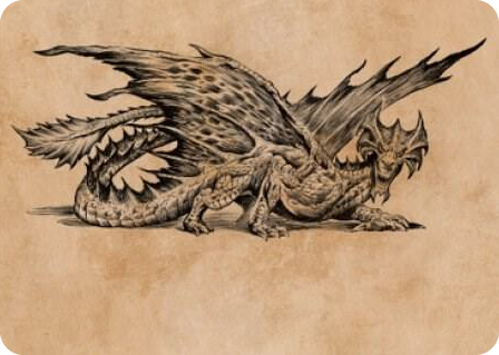 0049 Ancient Brass Dragon Art Card (49/81) S Art Series: Commander Legends: Battle for Baldur's Gate