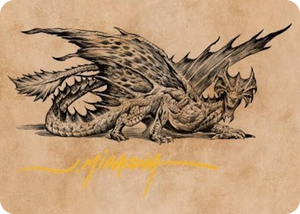 0049 Ancient Brass Dragon Art Card (49/81) (Gold-Stamped Signature) S Art Series: Commander Legends: Battle for Baldur's Gate