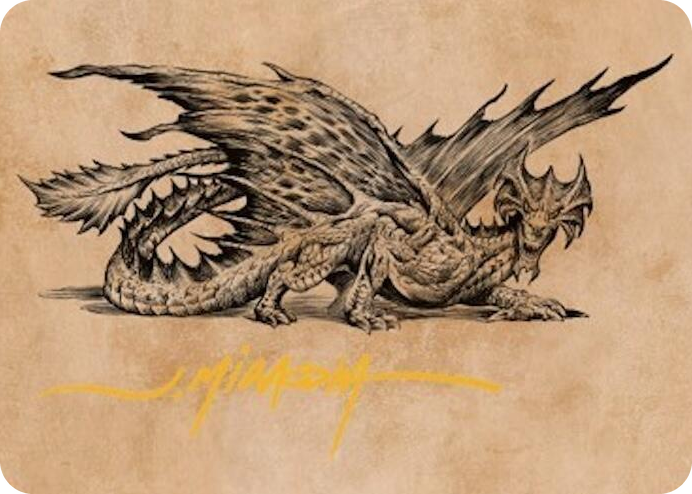 Ancient Brass Dragon Art Card (49/81) (Gold-Stamped Signature) #49 S - Art Series: Commander Legends: Battle for Baldur's Gate Pokemon card