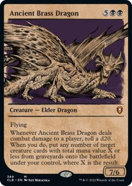 Ancient Brass Dragon (Showcase) #389 M - Commander Legends: Battle for Baldur's Gate Pokemon card