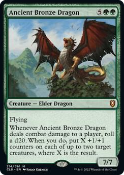 Ancient Bronze Dragon #214 M - Commander Legends: Battle for Baldur's Gate Pokemon card