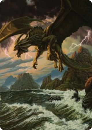 0003 Ancient Bronze Dragon Art Card (3/81) S Art Series: Commander Legends: Battle for Baldur's Gate