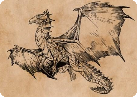 0058 Ancient Bronze Dragon Art Card (58/81) S Art Series: Commander Legends: Battle for Baldur's Gate