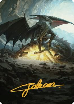 0004 Ancient Copper Dragon Art Card (4/81) (Gold-Stamped Signature) S Art Series: Commander Legends: Battle for Baldur's Gate