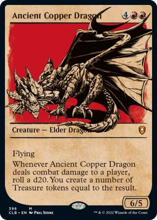 Ancient Copper Dragon (Showcase) #396 M - Commander Legends: Battle for Baldur's Gate Pokemon card