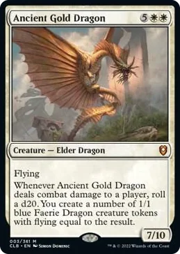 0003 Ancient Gold Dragon M Commander Legends: Battle for Baldur's Gate