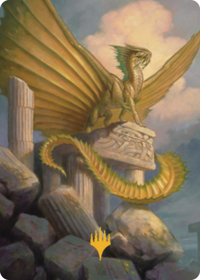 0005 Ancient Gold Dragon Art Card (5/81) (Gold-Stamped) S Art Series: Commander Legends: Battle for Baldur's Gate