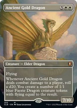 0365 Ancient Gold Dragon (Borderless) M Commander Legends: Battle for Baldur's Gate