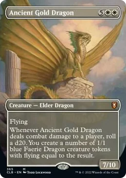 0365 Ancient Gold Dragon (Borderless) M Commander Legends: Battle for Baldur's Gate