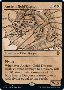 0376 Ancient Gold Dragon (Showcase) M Commander Legends: Battle for Baldur's Gate