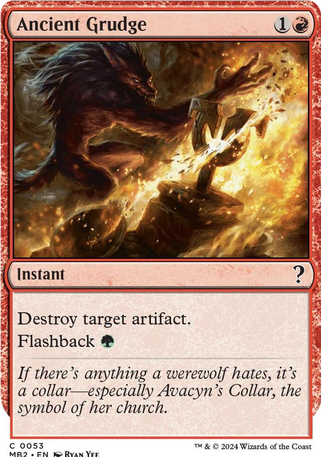 0053 Ancient Grudge (White Border) C Mystery Booster 2