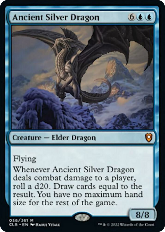 0056 Ancient Silver Dragon M Commander Legends: Battle for Baldur's Gate