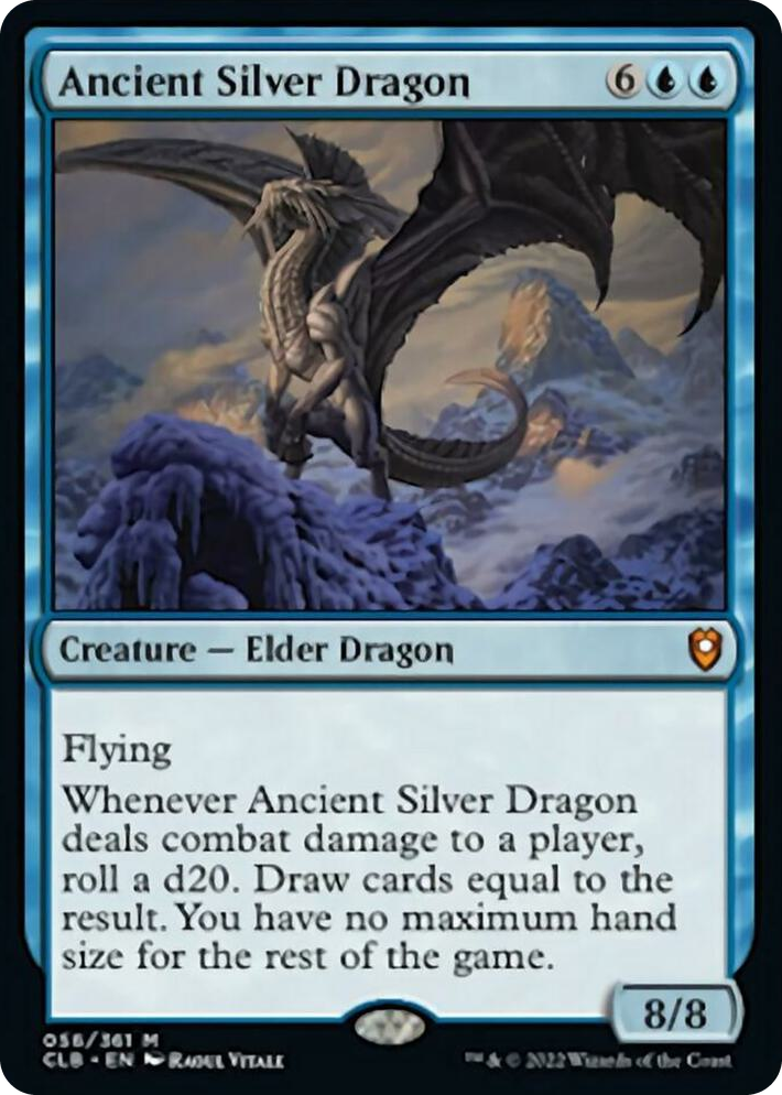 0056 Ancient Silver Dragon M Commander Legends: Battle for Baldur's Gate