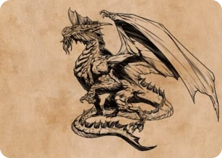 0047 Ancient Silver Dragon Art Card (47/81) S Art Series: Commander Legends: Battle for Baldur's Gate