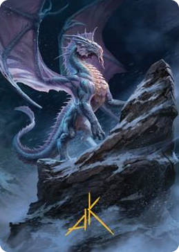 0006 Ancient Silver Dragon Art Card (6/81) (Gold-Stamped Signature) S Art Series: Commander Legends: Battle for Baldur's Gate